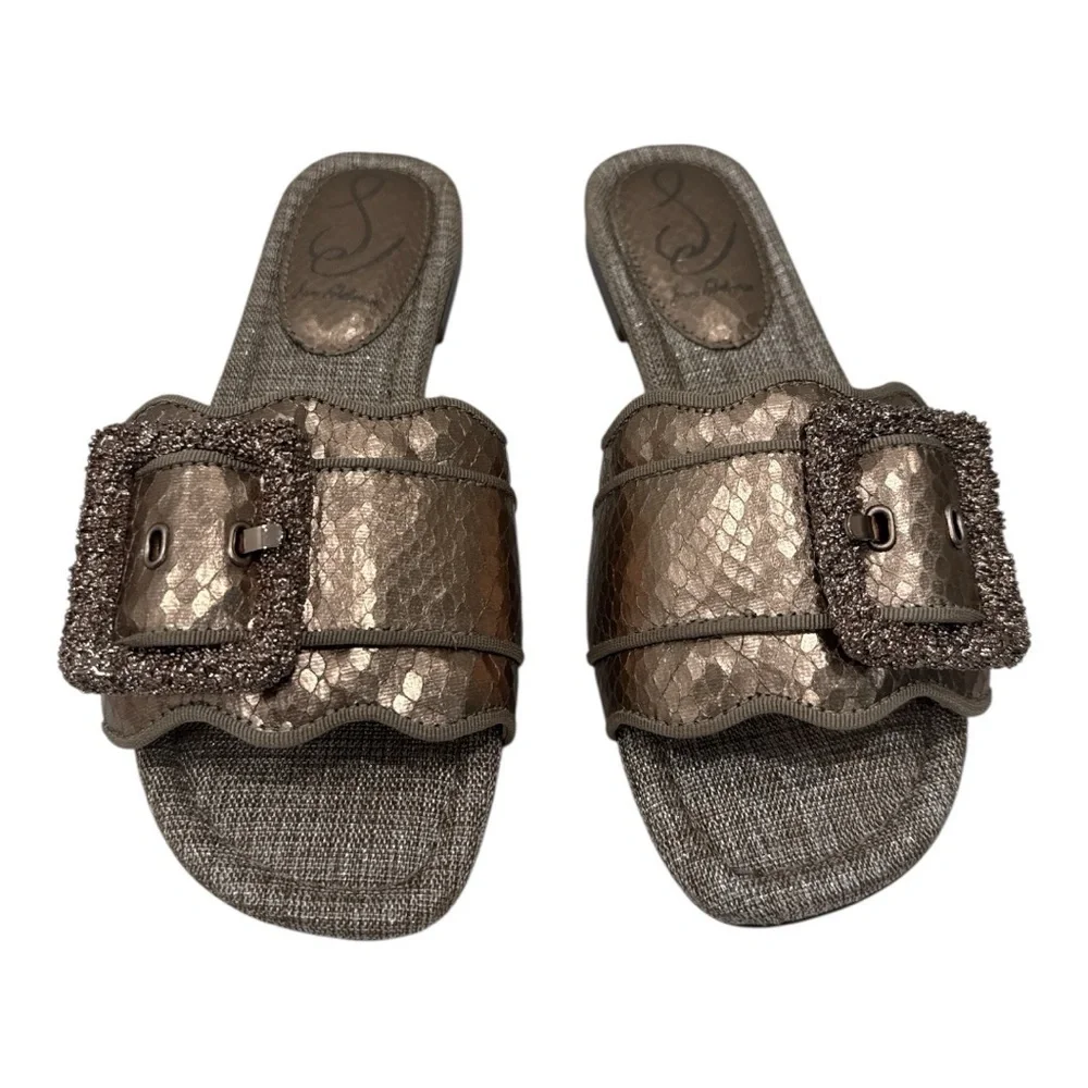 Sam Edelman Bambi 2 Snakeskin Embossed Slide Sandal (Women) Size 6.5